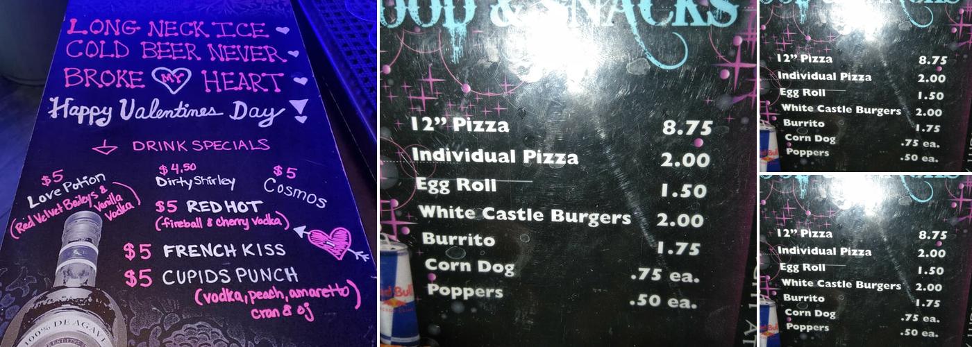 Cherry Bombers Menu