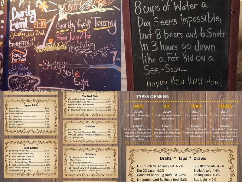 Paradise Lounge Menu