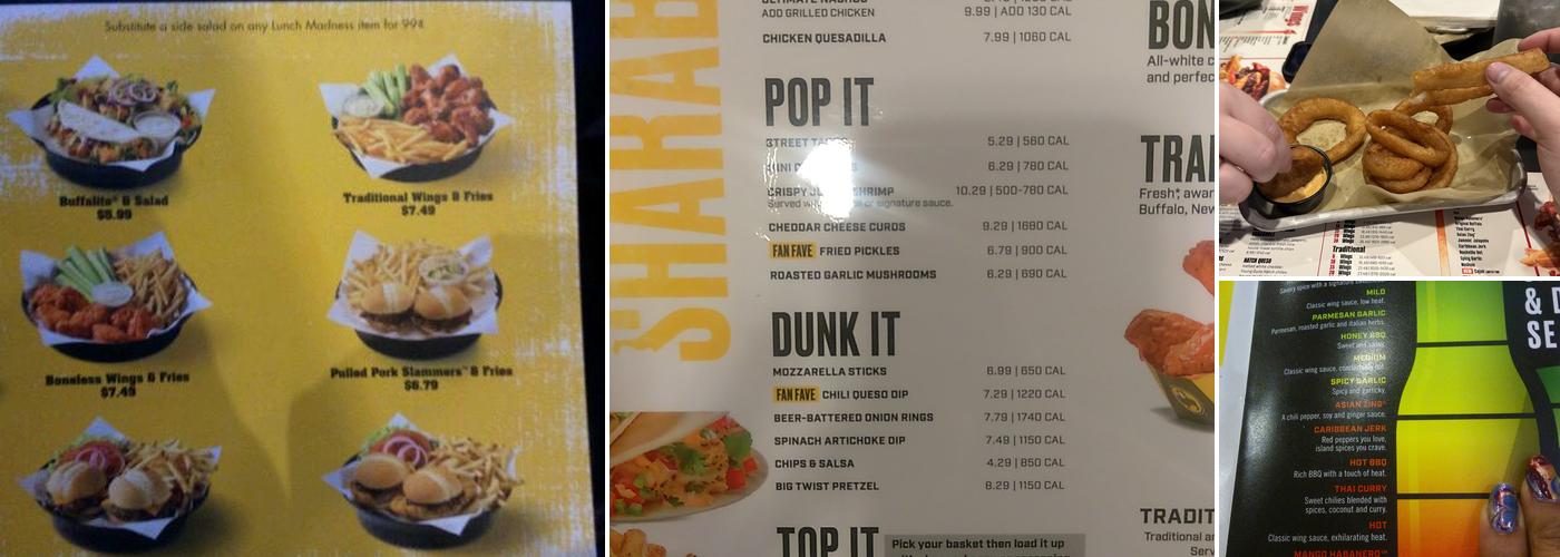 Buffalo Wild Wings Menu