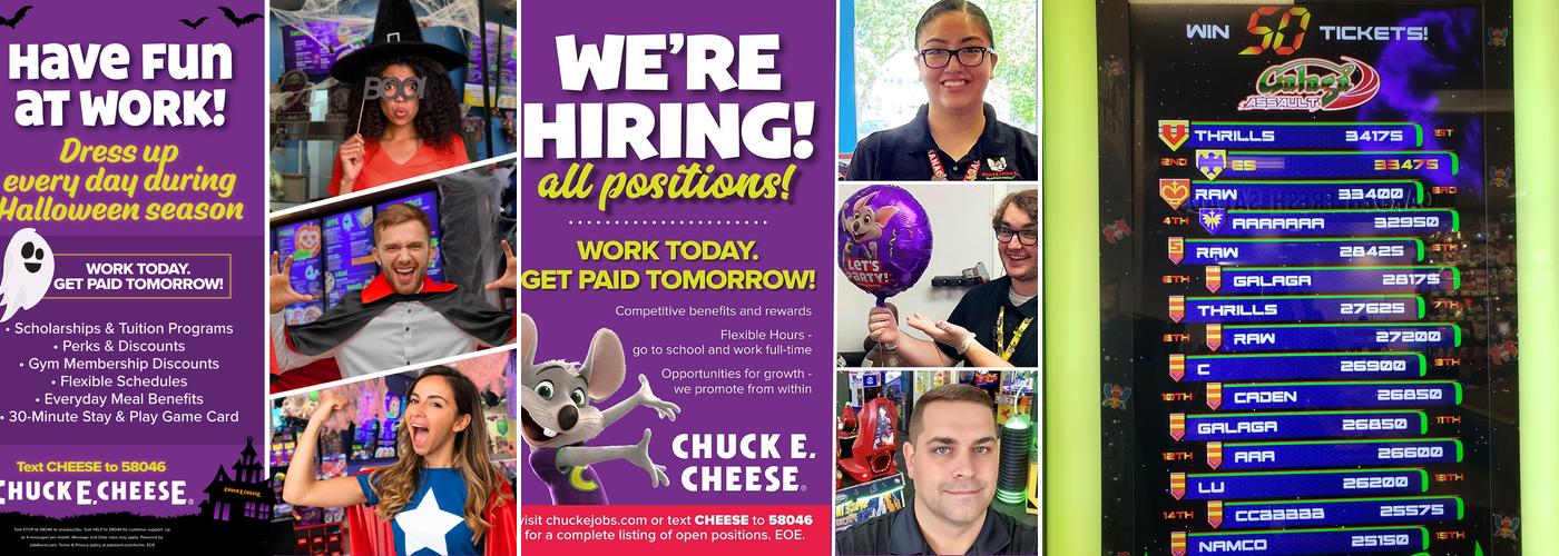Chuck E. Cheese Menu