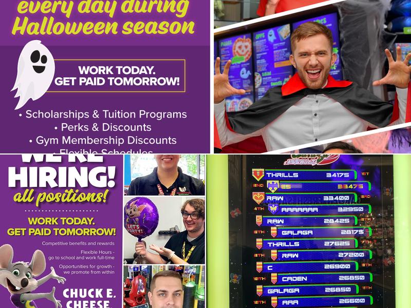 Chuck E. Cheese Menu