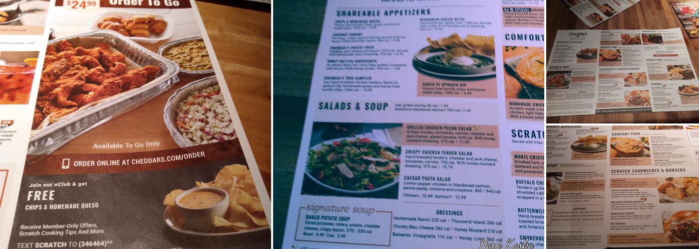 Cheddar's Scratch Kitchen Menu