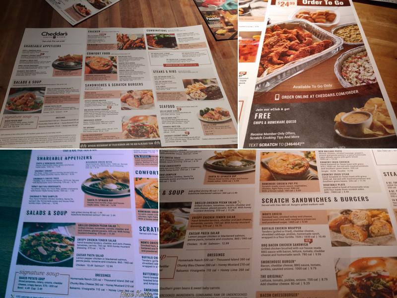 Cheddar's Scratch Kitchen Menu