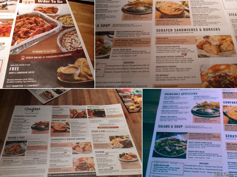 Cheddar's Scratch Kitchen Menu