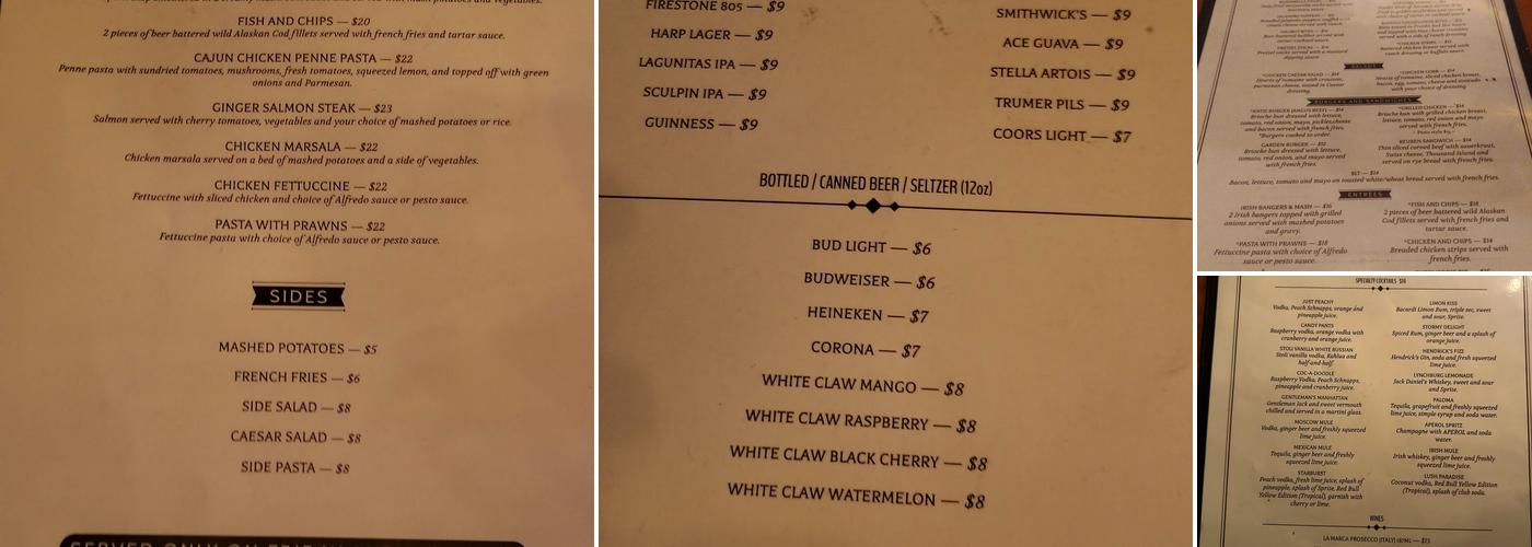 Katie Bloom's Menu
