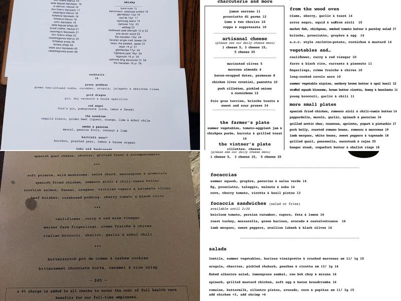 A.O.C. Menu