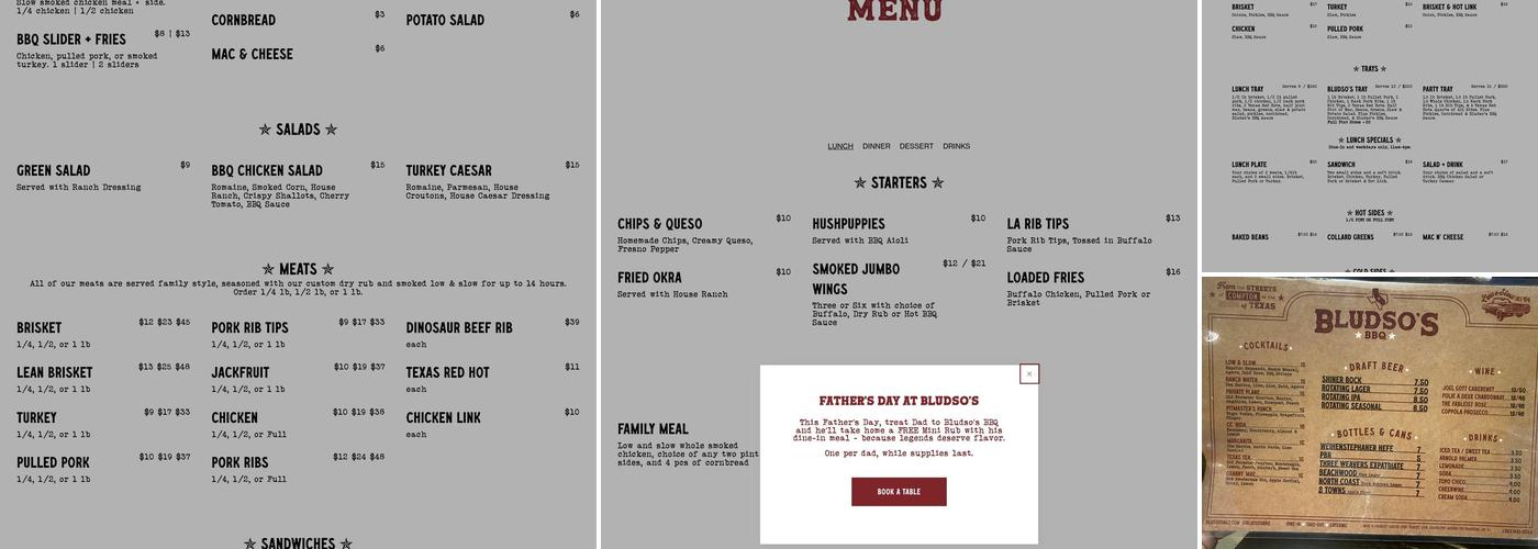 Bludso's BBQ Menu