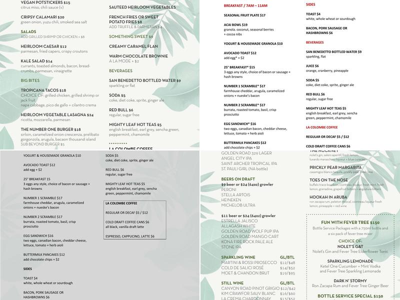 Library Bar Menu