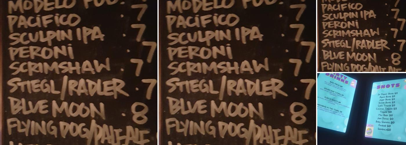 Dirty Laundry Menu