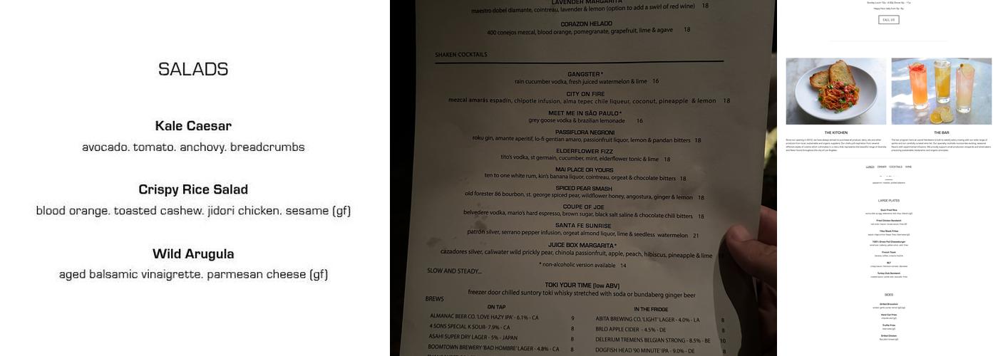 Laurel Hardware Menu