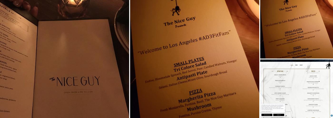 The Nice Guy Menu