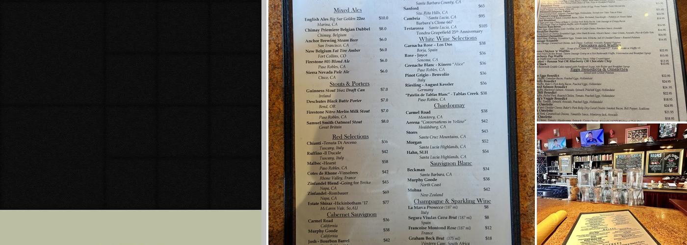 Melville Tavern Menu