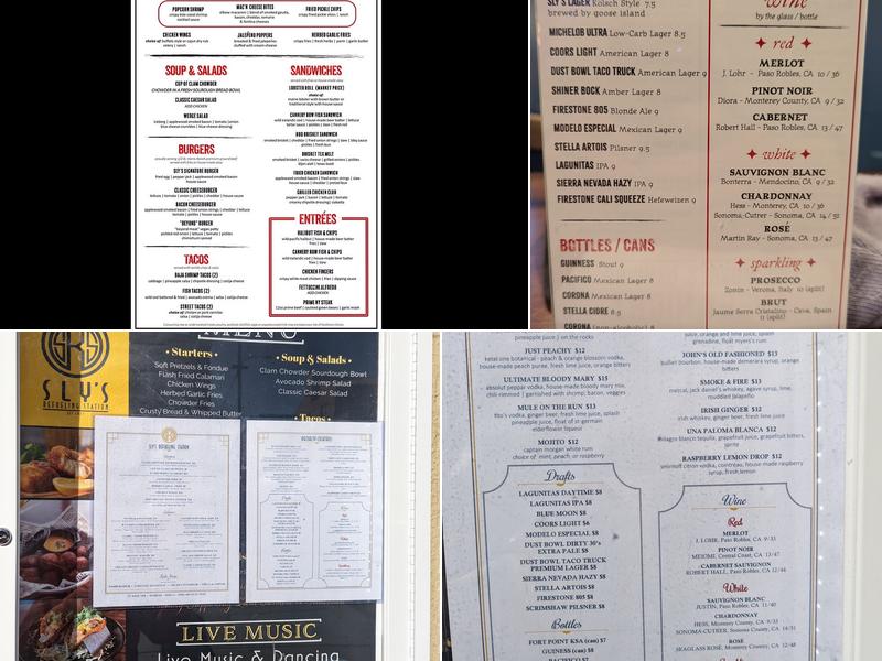 Sly McFly's Menu