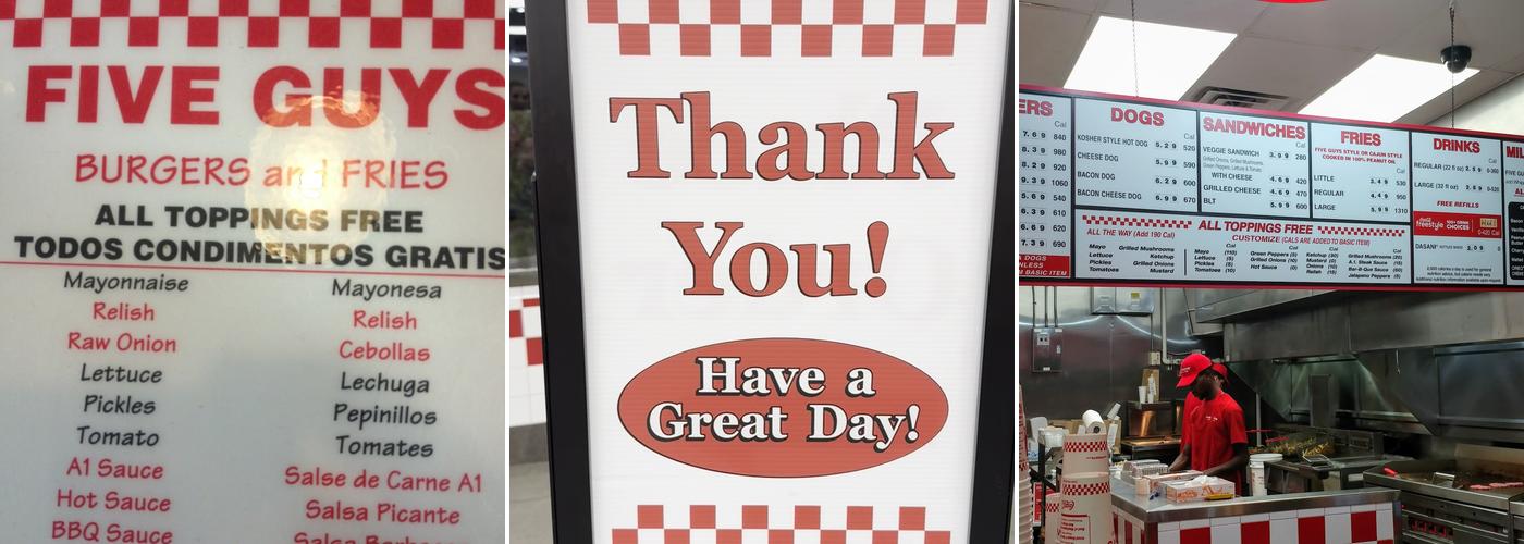 Five Guys Menu