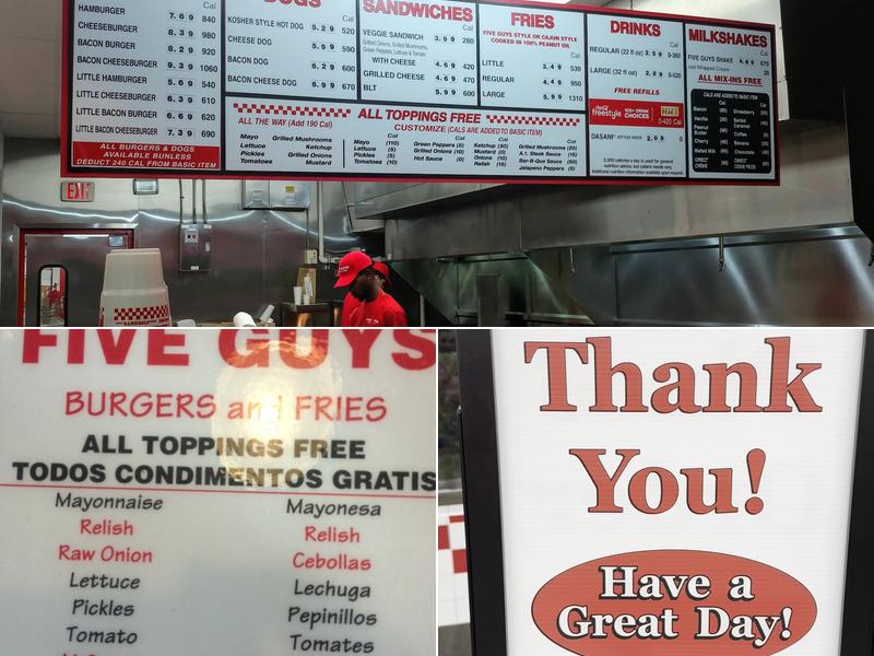 Five Guys Menu