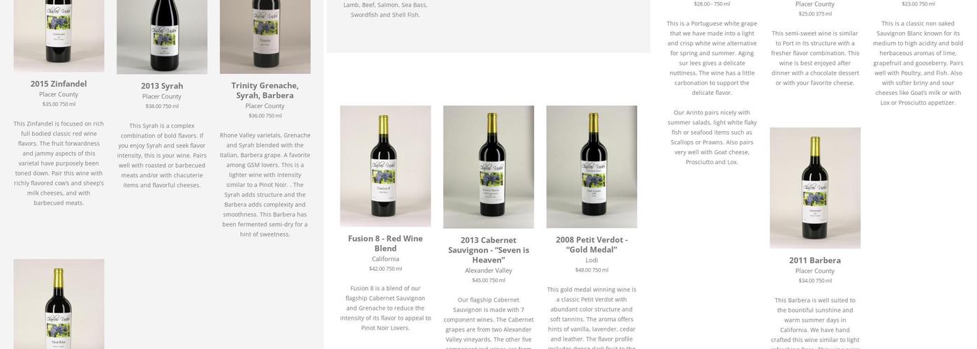 charles usher wines Menu