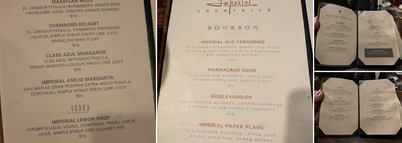 The Imperial Menu