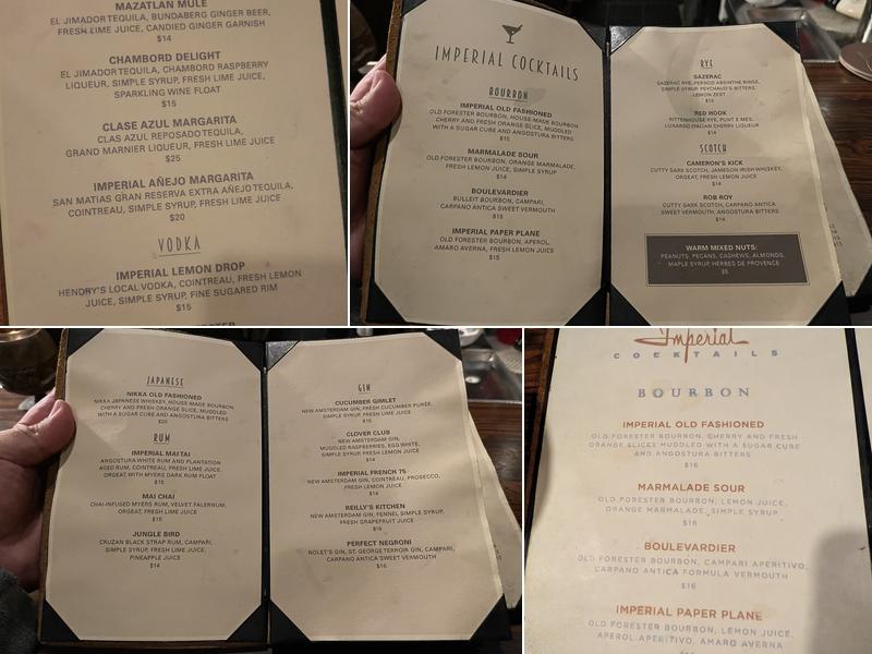 The Imperial Menu