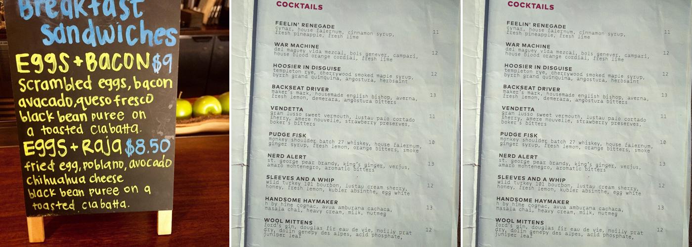 Good Bar Menu