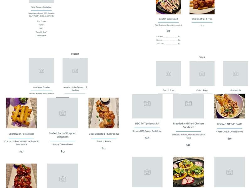Paso Lounge Menu