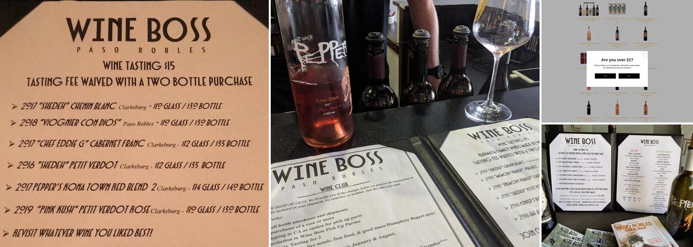 Wine Boss Paso Robles Menu