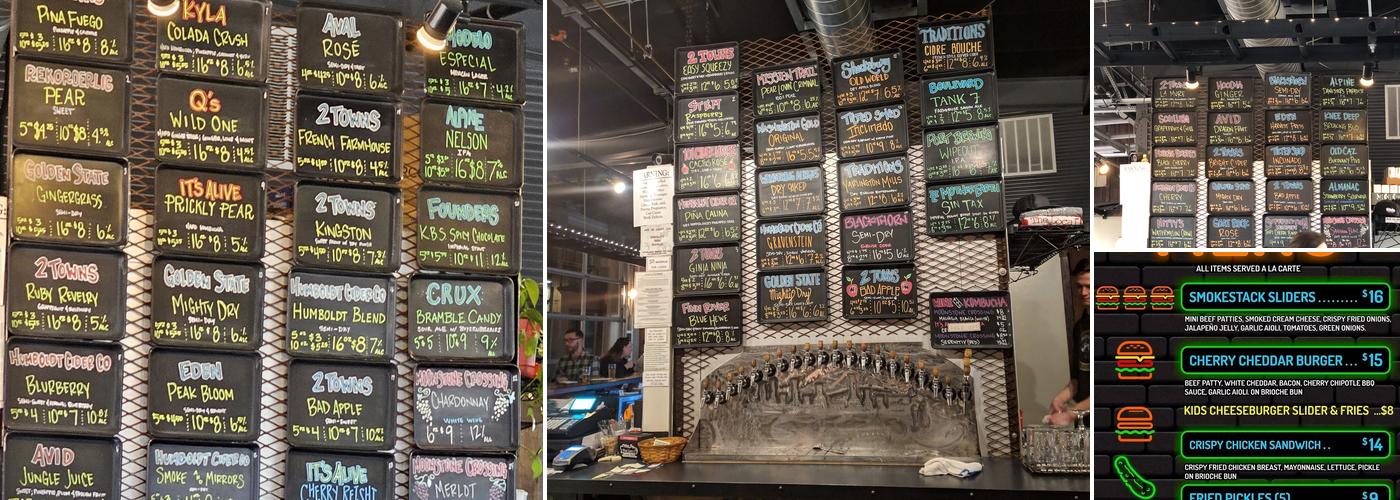 The Local Cider Bar Menu