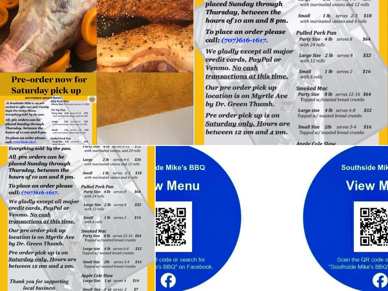 Southside Mike's Bar-B-Que Menu