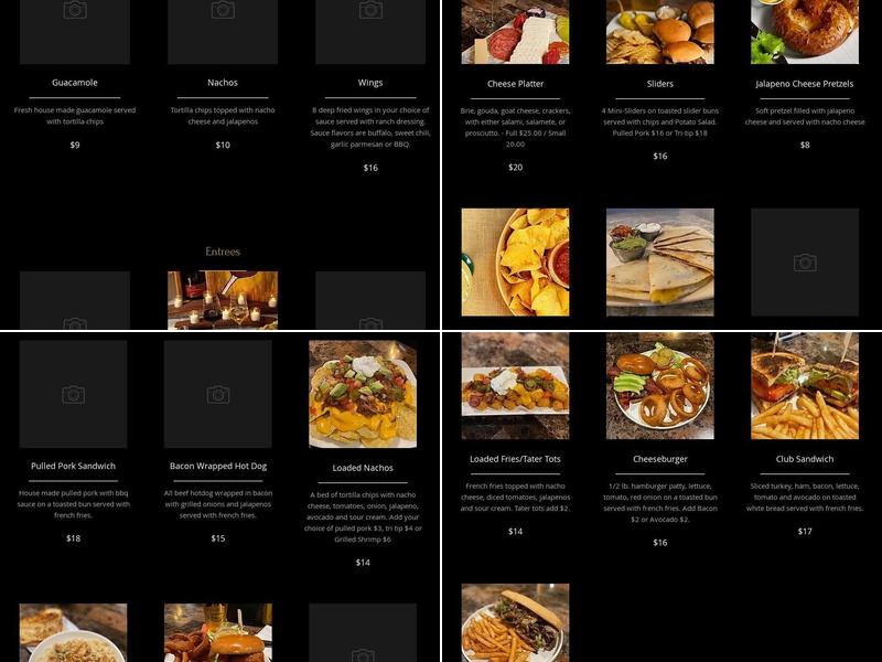 Taste of the Pinnacles Menu