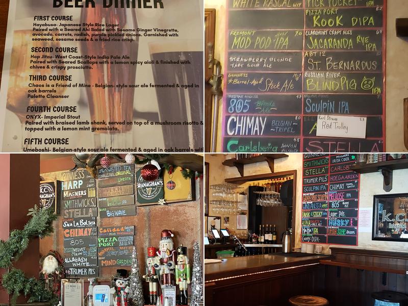 K.C. Branaghan's Irish Pub and Restaurant Menu