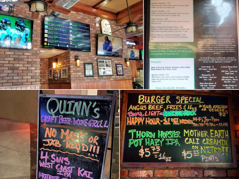 Quinn's Pub & Grill Menu