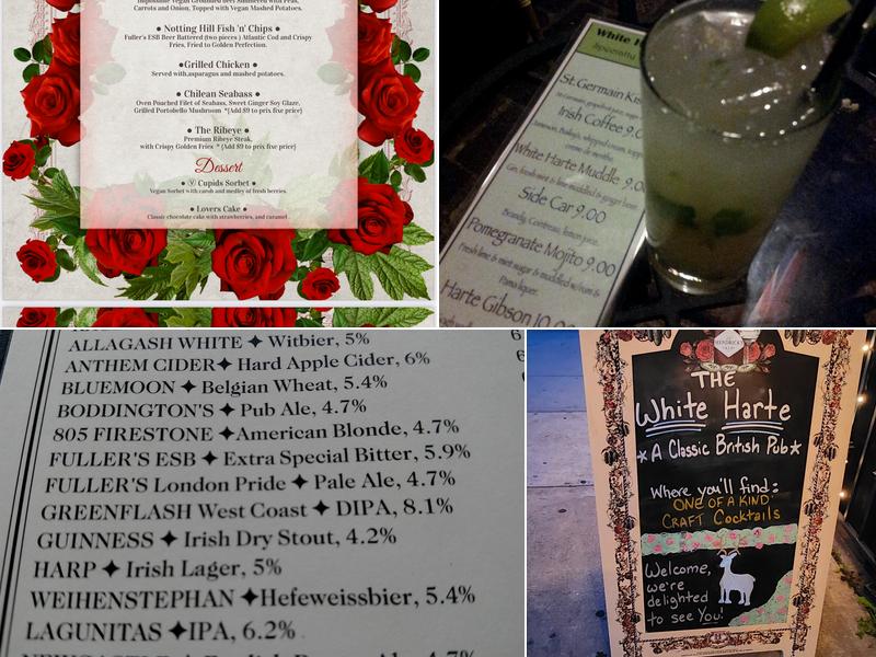 White Harte Public House Menu