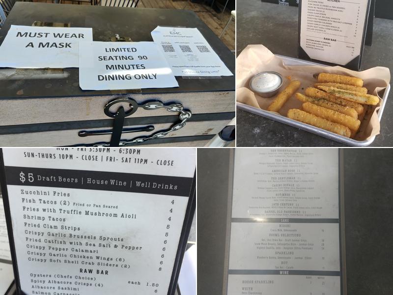 EMC Seafood & Raw Bar Menu