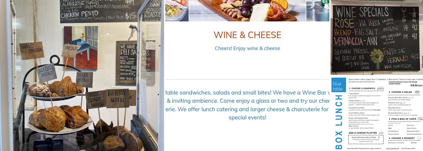 Blue Table Menu