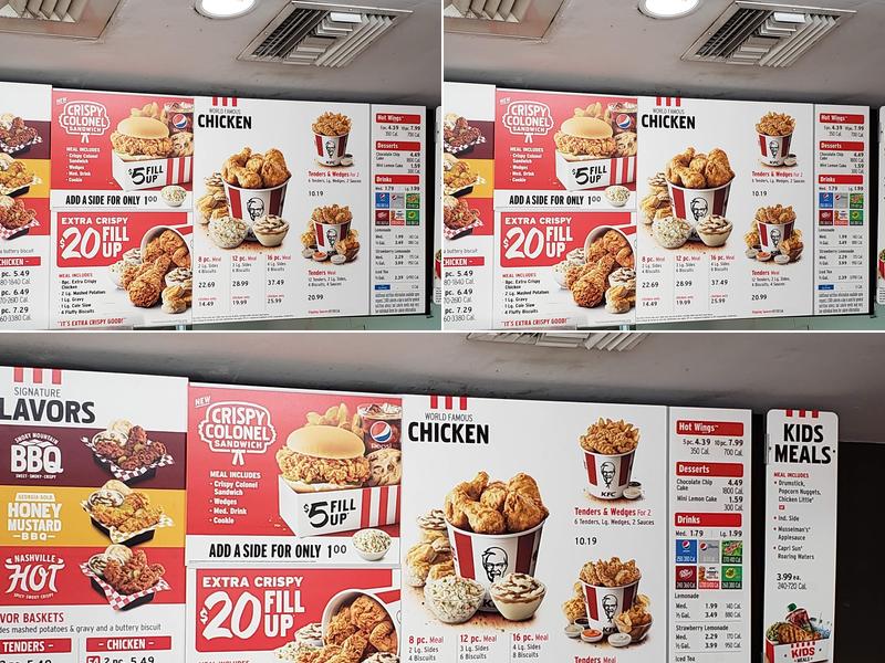 KFC Menu