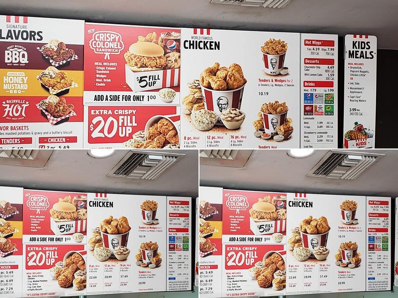 KFC Menu