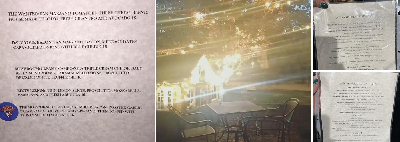 MOST WANTED WINE BAR Menu