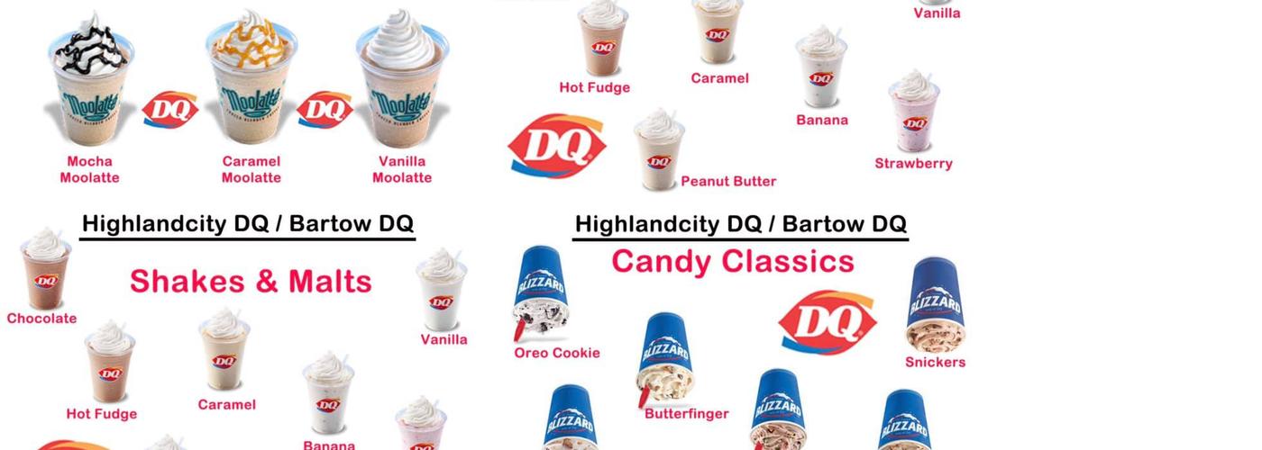 Dairy Queen Menu