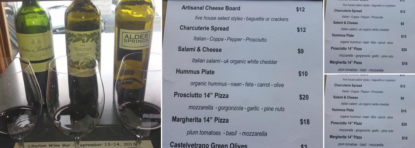 Libation Menu
