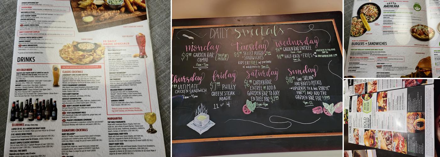 Ruby Tuesday Menu