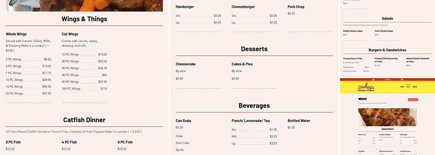 Crumpy's Wings & More Menu