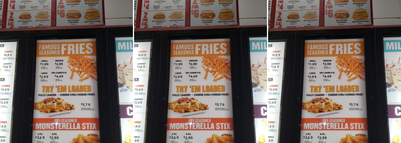Checkers Menu