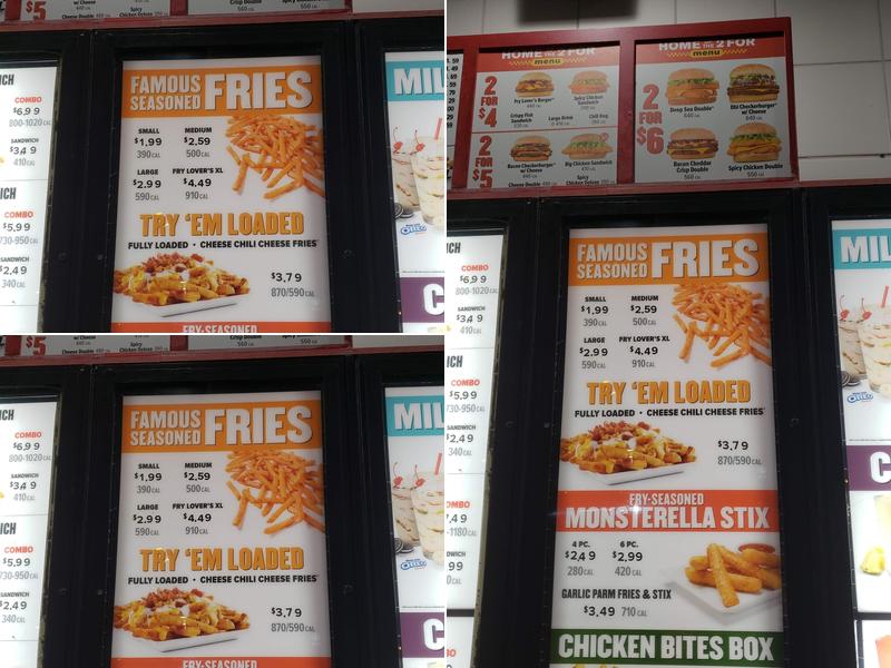 Checkers Menu