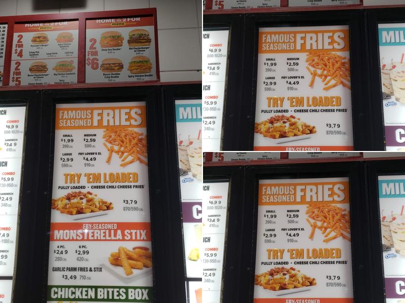 Checkers Menu