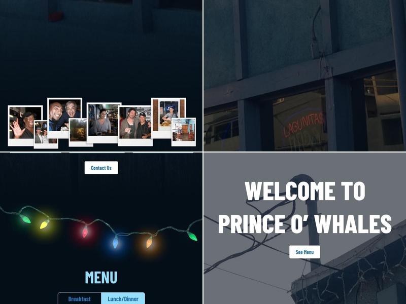 Prince O' Whales Menu