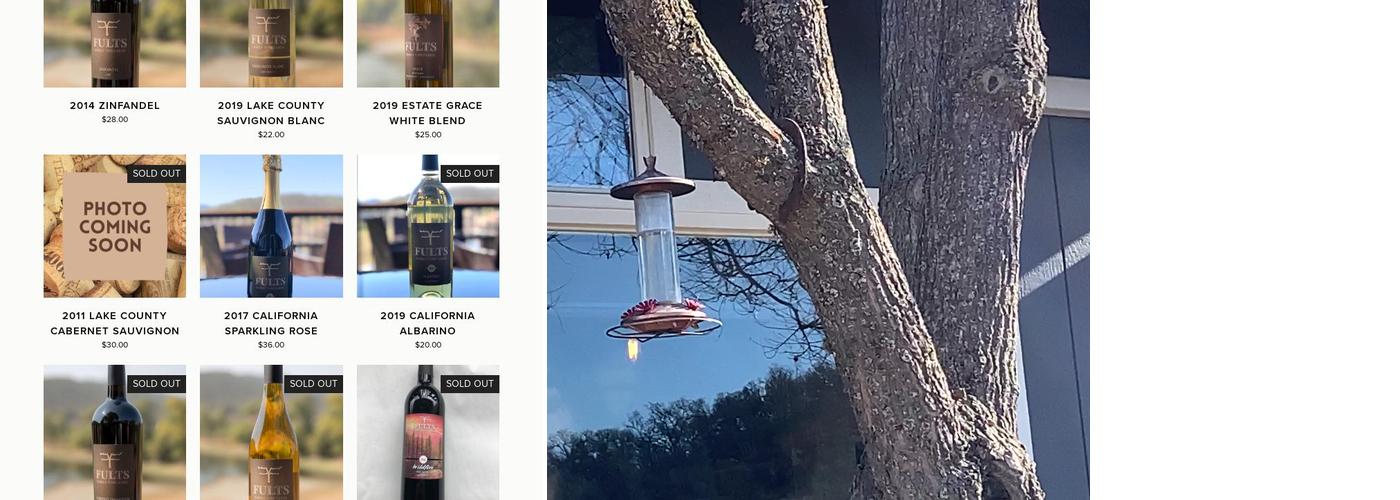 Fults Family Vineyards Menu