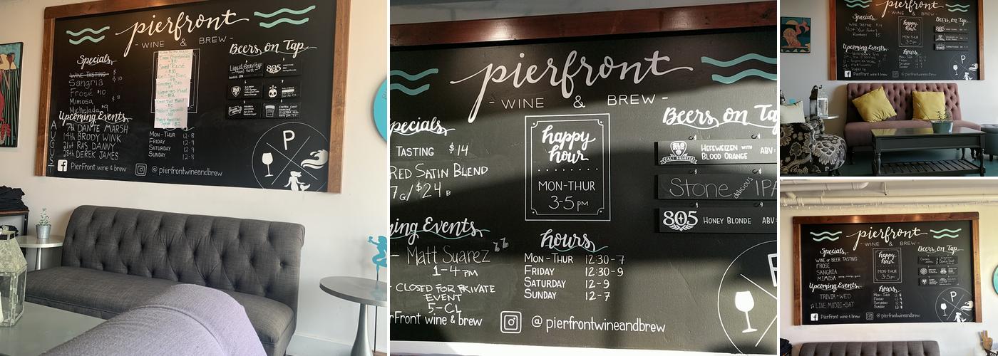 PierFront Wine & Brew Menu