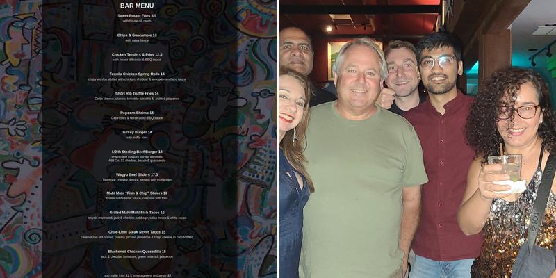 Belly Up Tavern Menu