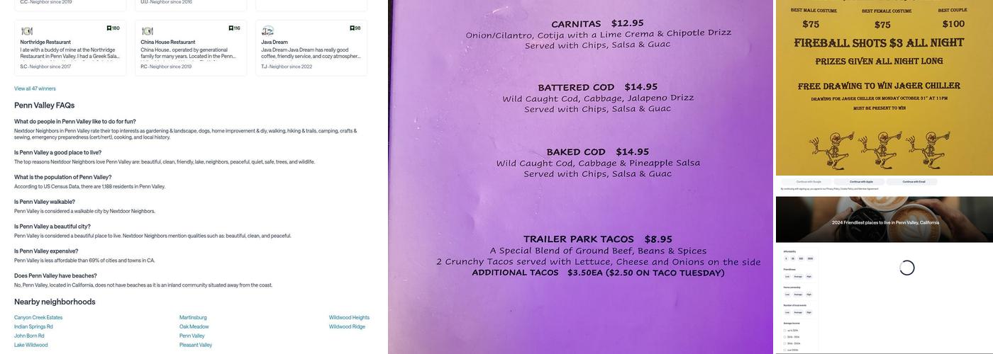 Gary's Place Menu