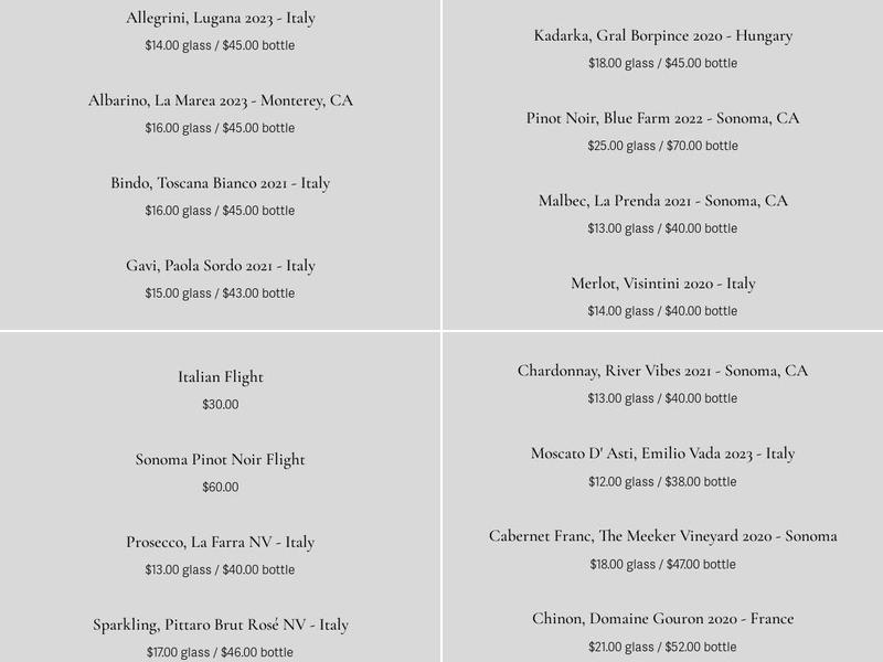 Enoteca Della Santina Menu