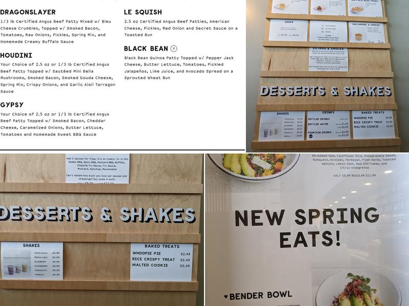 Cubby's Menu